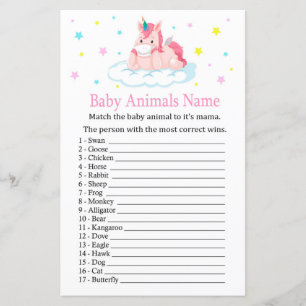 Jogo de Nome de Bebês do Unicorn