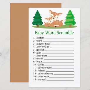 Jogo de palavras "Cute Deer Baby"
