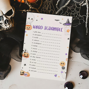 Jogo de Palavras de Boo de Halloween Roxo