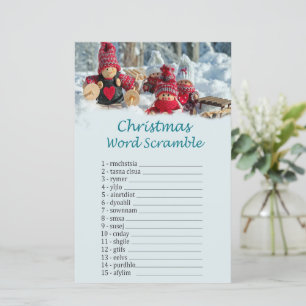 Jogo de palavras de natal dos gnomos de natal