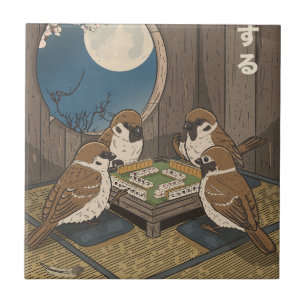 Jogo de pássaros jogando Mahjong