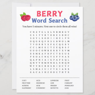 Jogo de Pesquisa Berry Word