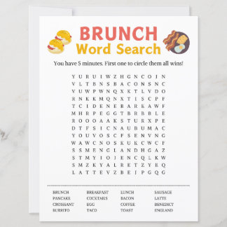 Jogo de Pesquisa do Brunch Word