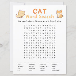 Jogo de Pesquisa do Word Cat