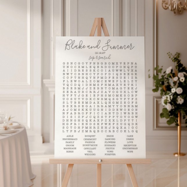Jogo de Pesquisa do Word de recepção de casamento, (Criador carregado)
