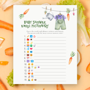 Jogo de picareta emoji de chá de fraldas cultivado