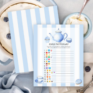 Jogo de picário Emoji chá de fraldas do Tea Party