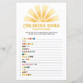 Jogo de picário emoji de livros infantis sunshine