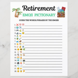 Jogo de Pictionary de Emoji de Aposentadoria