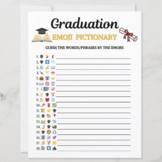 Jogo de Pictionary de Emoji de Formatura