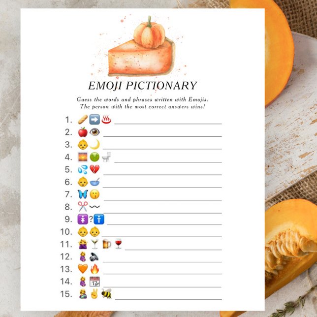 Jogo de pictionary de Emoji para chá de bebê de To (Criador carregado)