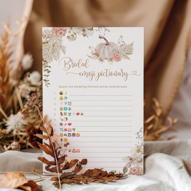 Jogo de pictionary do chá de panela de queda Boho (Criador carregado)