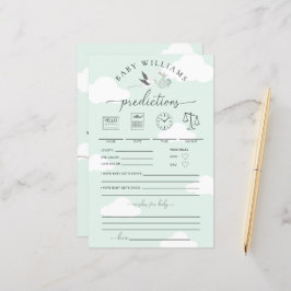 Jogo de Predicações de Bebê de Stork Verde da Casa