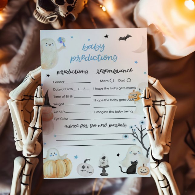 Jogo de Predicações para Bebês do Chá de fraldas d (A Little Boo Baby Shower Baby Predictions Game)