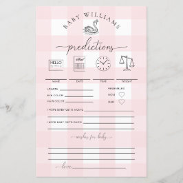 Jogo de Predicações para Bebês do Swan Gingham Ros