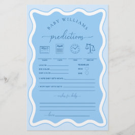 Jogo de Predições do Bebê Azul Onda