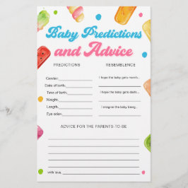 Jogo de previsão de bebê pronto para o Chá de fral