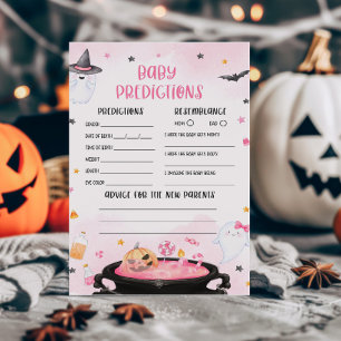 Jogo de previsão de bebês do Halloween Ghoul Sheet