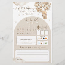 Jogo de previsão de Chá de fraldas neutro para hom