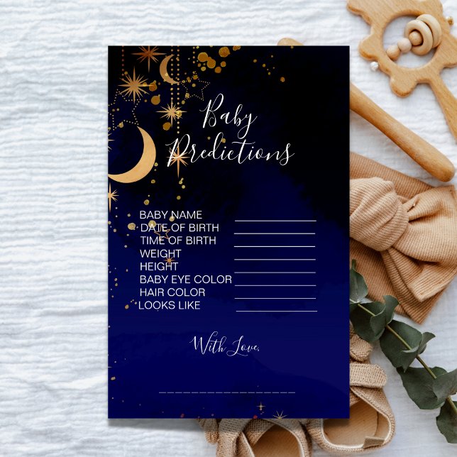 Jogo de previsão de chás de fraldas de tema da lua (Criador carregado)