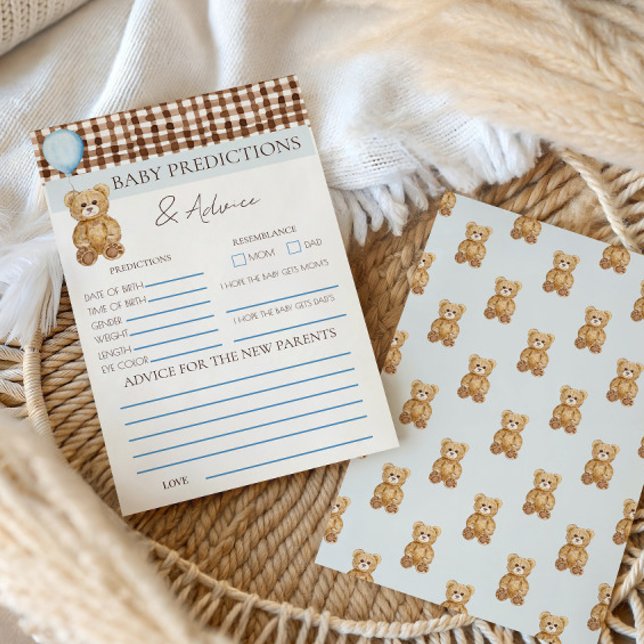 Jogo de Previsão do Chá de Bebê do Menino Ursinho  (Criador carregado)