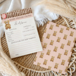 Jogo de previsão do Chá de fraldas rosa-Blush do U