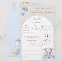 Jogo de previsão do Chá de fraldas Safari do Elefa