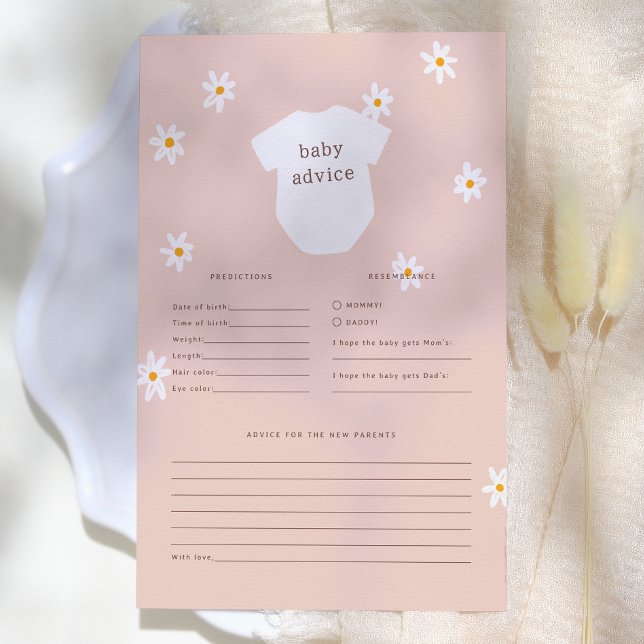 Jogo de Previsão e Conselho Boho Baby Daisy Flower (Criador carregado)