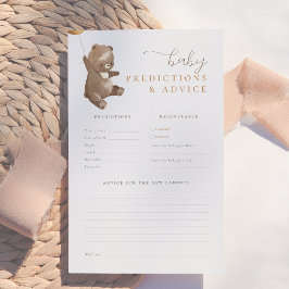 Jogo de previsão e conselho do urso de espera