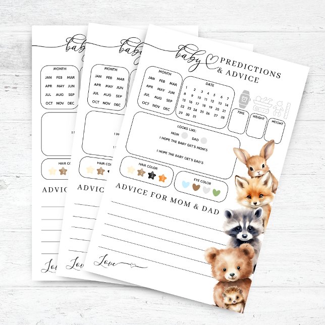 Jogo de Previsões de Chás de fraldas de Animais da (Criador carregado)