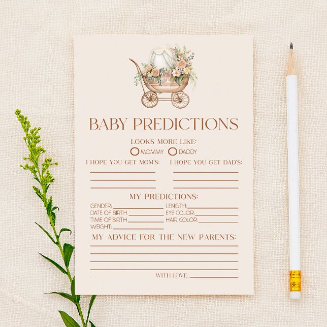 Jogo de previsões de Chás de fraldas de Carruagem  (Criador carregado)