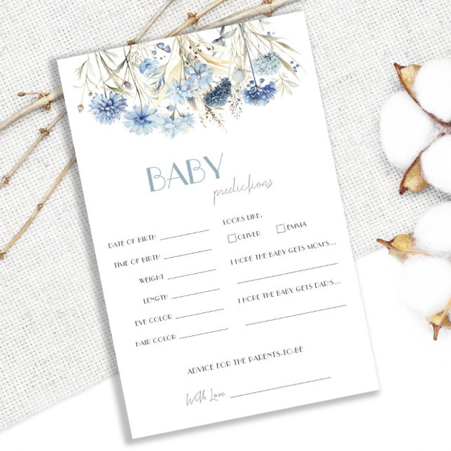 Jogo de previsões de Chás de fraldas de Hydrangea  (Criador carregado)