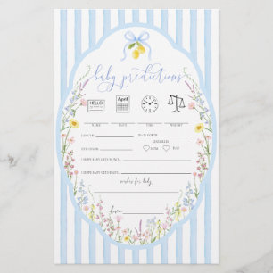 Jogo de Previsões para Bebê Posey Wildflowers Blue