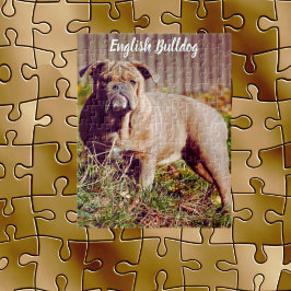 Jogo de Quebra-Cabeça do Bulldog Inglês