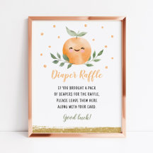 Jogo de Raffle com Fralda Laranja Pequena