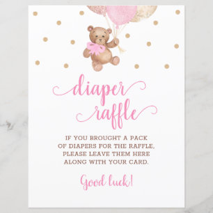 Jogo de Raffle, Dourado e Rosa, Urso Rosa