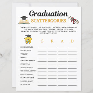 Jogo de Scattergories de Formatura