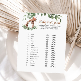 Jogo de traços de bebê Giraffe