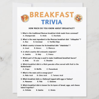 Jogo de Trivia de Café da Manhã