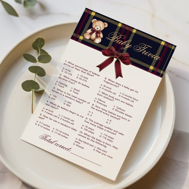 Jogo de Trivia Polo Teddy Bear Xadrez Vermelho Vin (Criador carregado)