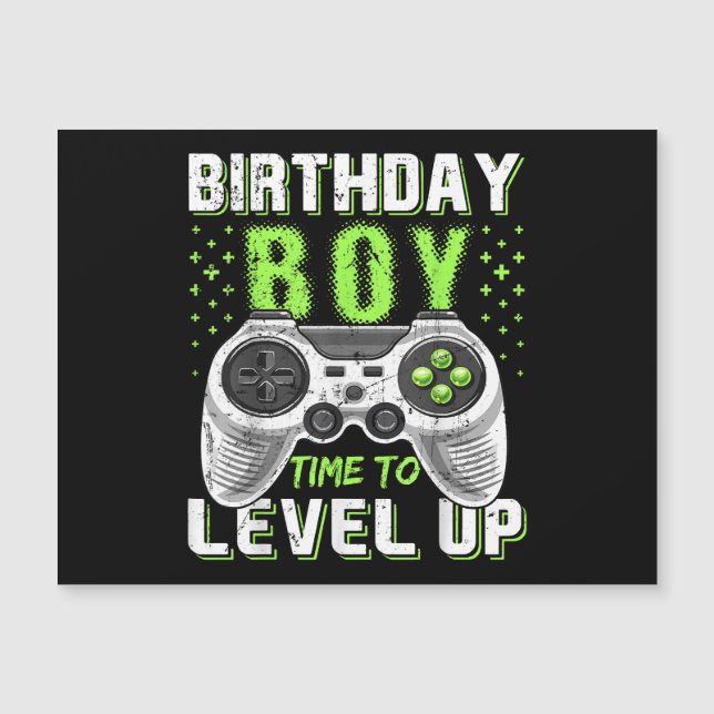Jogo de Vídeo do Birthday Boy Level Up (Frente)