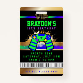 JOGO DE VÍDEO VIP GAMER TODO O Crachá Dourado DE A