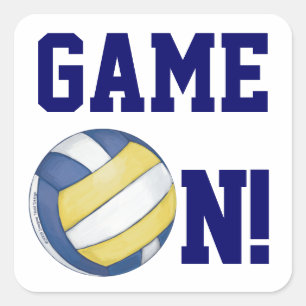 Jogo De Voleibol Sobre Os Adesivos