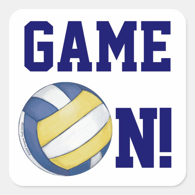 Jogo De Voleibol Sobre Os Adesivos (Frente)