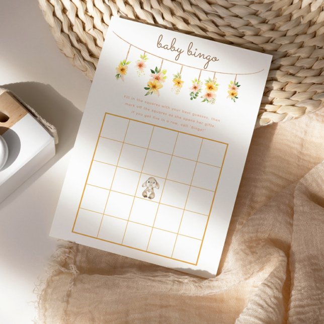 Jogo do Baby Bingo - Chá de fraldas do Bunny (Criador carregado)