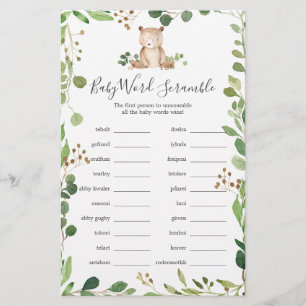 Jogo do Bear Chá de fraldas