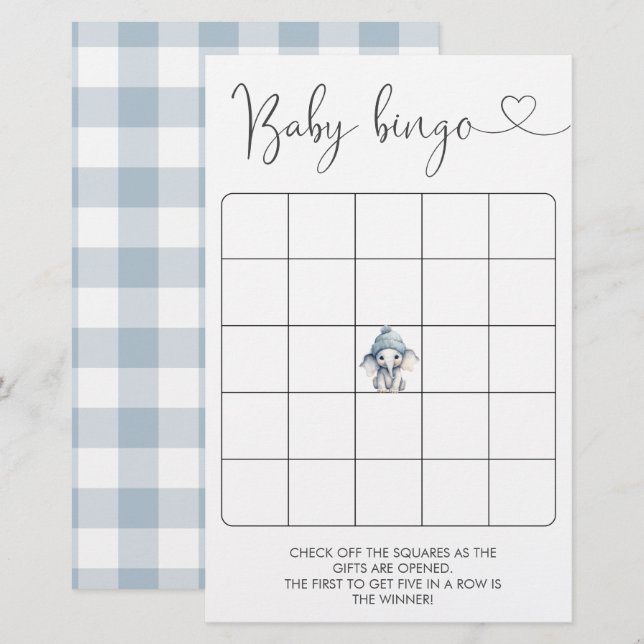 Jogo do Bebê do Elefante de inverno (Frente/Verso)