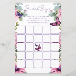 Jogo do bingo do chá de panela das borboletas