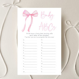 Jogo do Chá de fraldas ABC do coquete Arco rosa