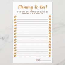 Jogo do Chá de fraldas das abelhas. Filmes, cançõe